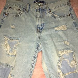 blue flair ripped jeans size 0